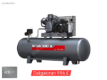 Dalgakıran D3200M 3Hp 2.2kW 220V 450x1445mm 127kg 8bar 2 Kafalı Kompresör - Görsel 2